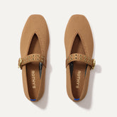 The Max Buckle Mary Jane in Java Chip shown from the top.
