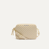 PLP |The Crossbody Camera Bag in Sesame, shown from the front.