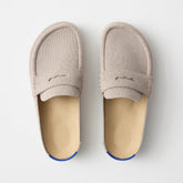 PDP |The Penny Clog in Dove shown from the top.