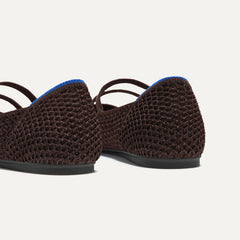The Double Buckle Mary Jane - Chocolate Mesh