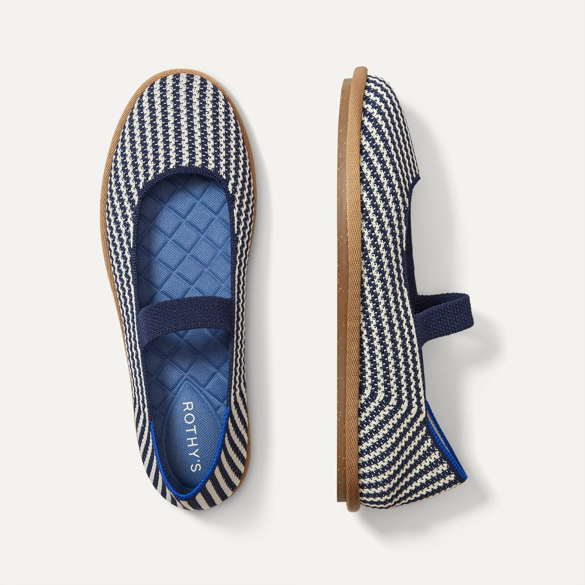 The Cruiser Mary Jane in Blackberry Stripe shown from the top. 