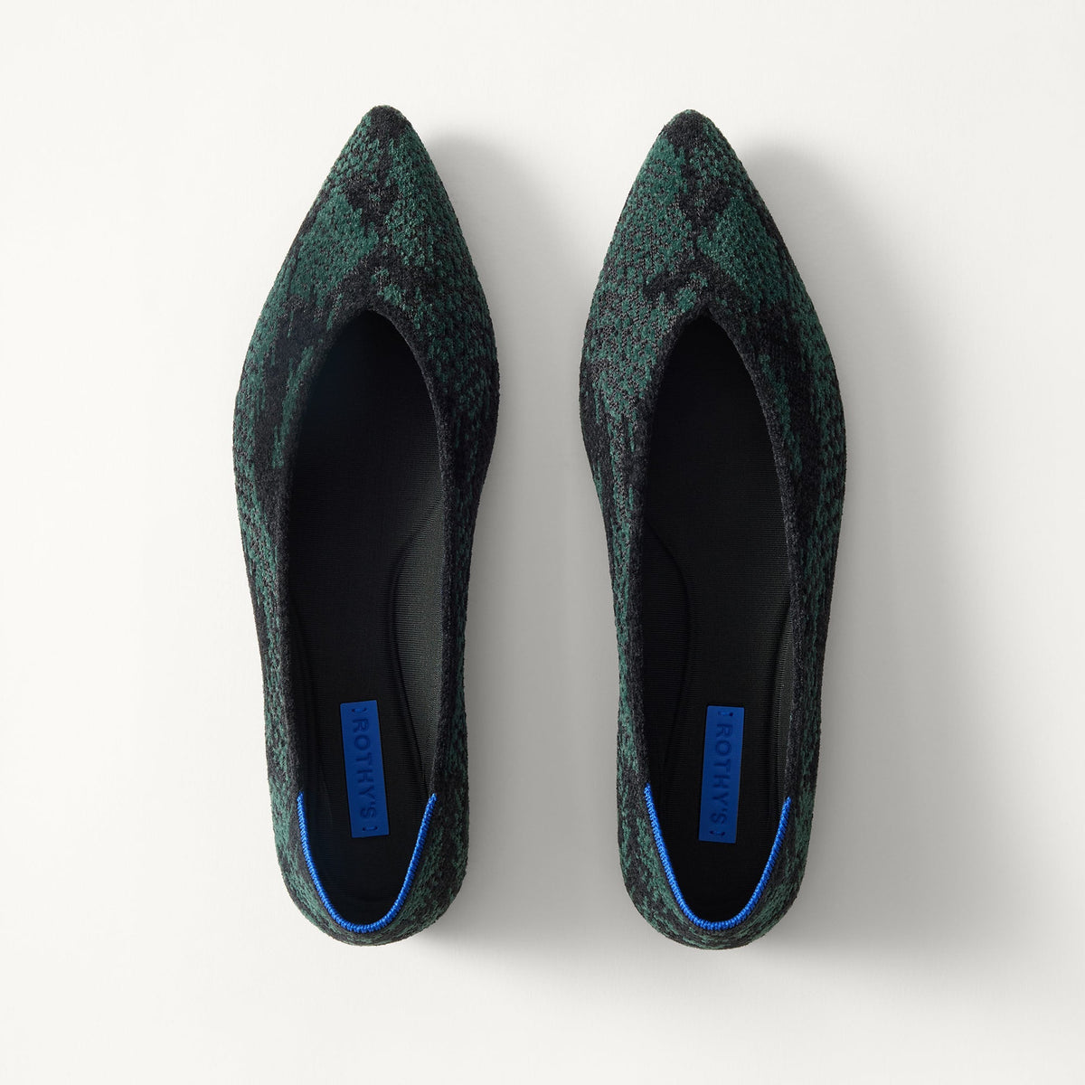 PDP | The Point III in ReVelvet Evergreen Python shown from the top.