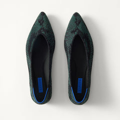 PDP | The Point III in ReVelvet Evergreen Python shown from the top.