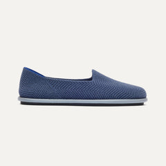 side | The Cruiser Loafer in ReVelvet Fog Herringbone shown from the side.