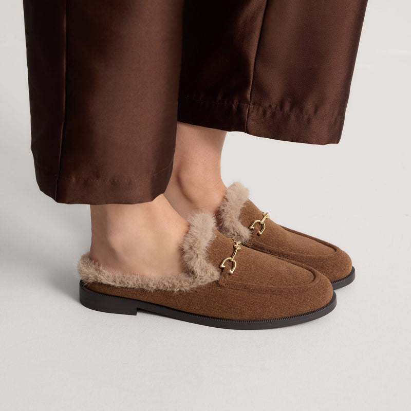 The Après Loafer Mule - ReVelvet™ Cinnamon
