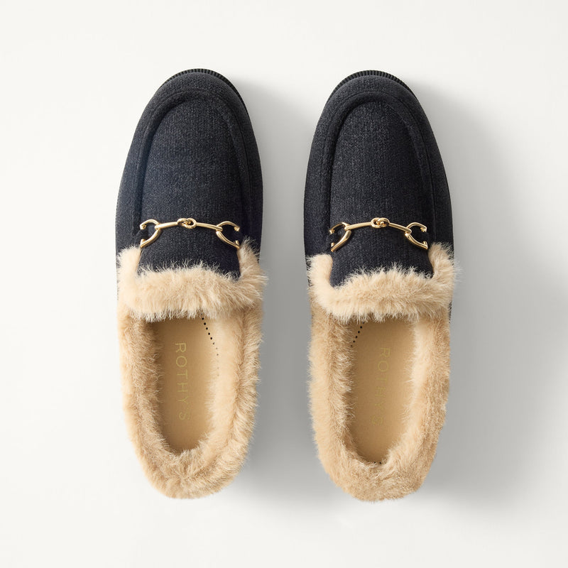 The Après Loafer Mule - ReVelvet™ Black