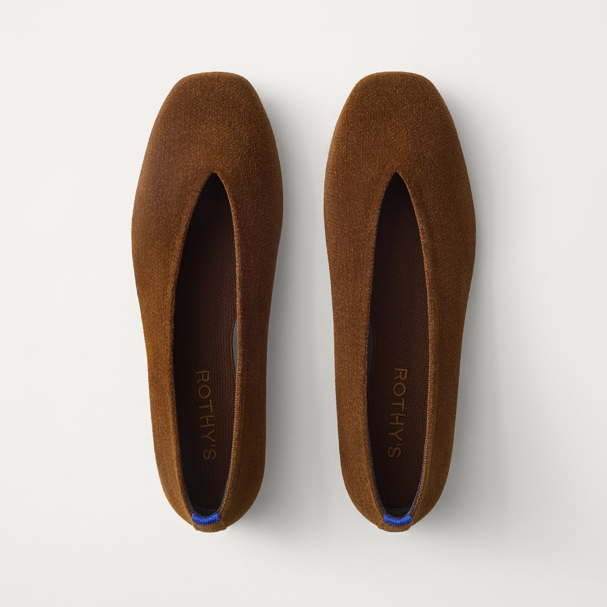PDP |The Max Square Ballerina in ReVelvet Russet shown from the top.